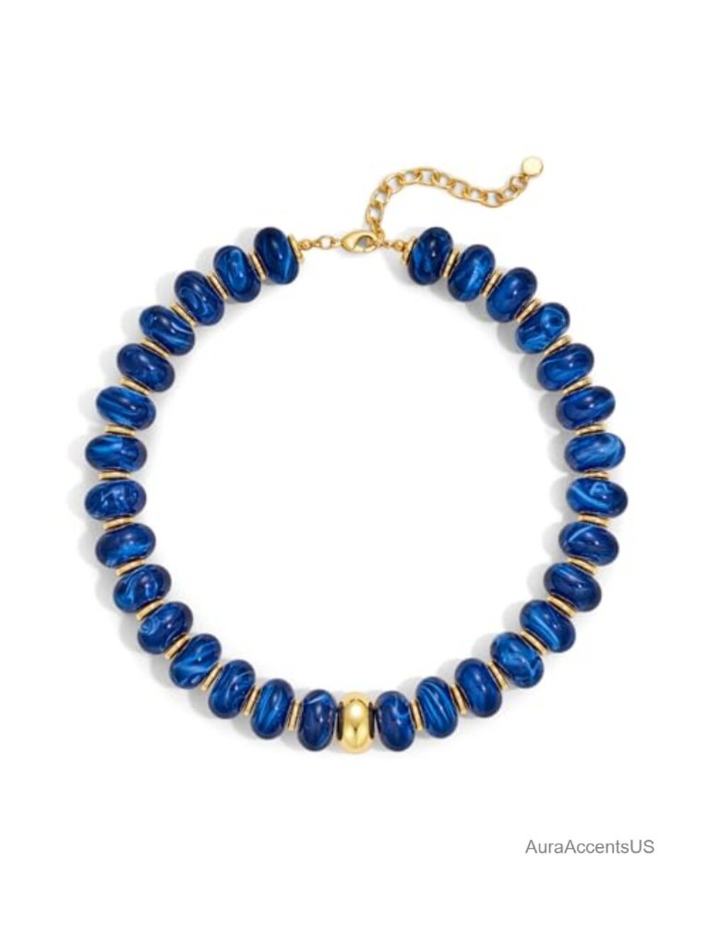 Chunky Beaded Necklace Women Large Oversized Resin Statement Jewelry